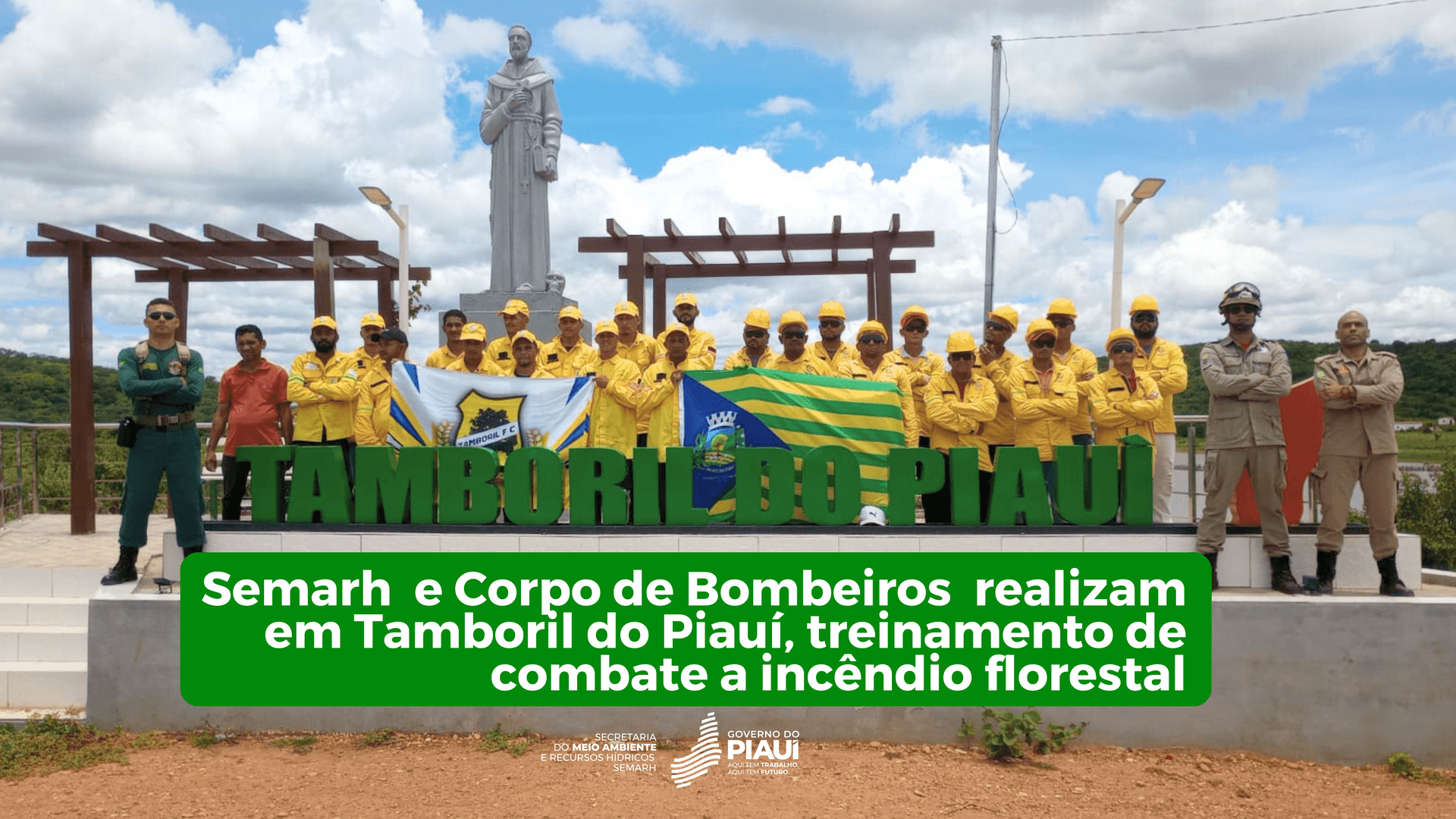 Semarh e Corpo de Bombeiros realizam treinamento de combate a incêndios florestais no Sul do Piauí
