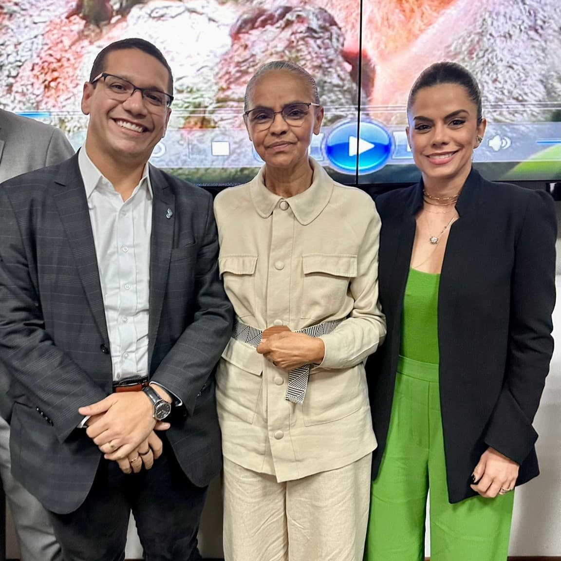 Secretário do Meio Ambiente do Estado do Piauí, Daniel Oliveira, Ministra do Meio Ambiente, Marina Silva e Superintendente do IBAMA-PI, Thays Paiva.