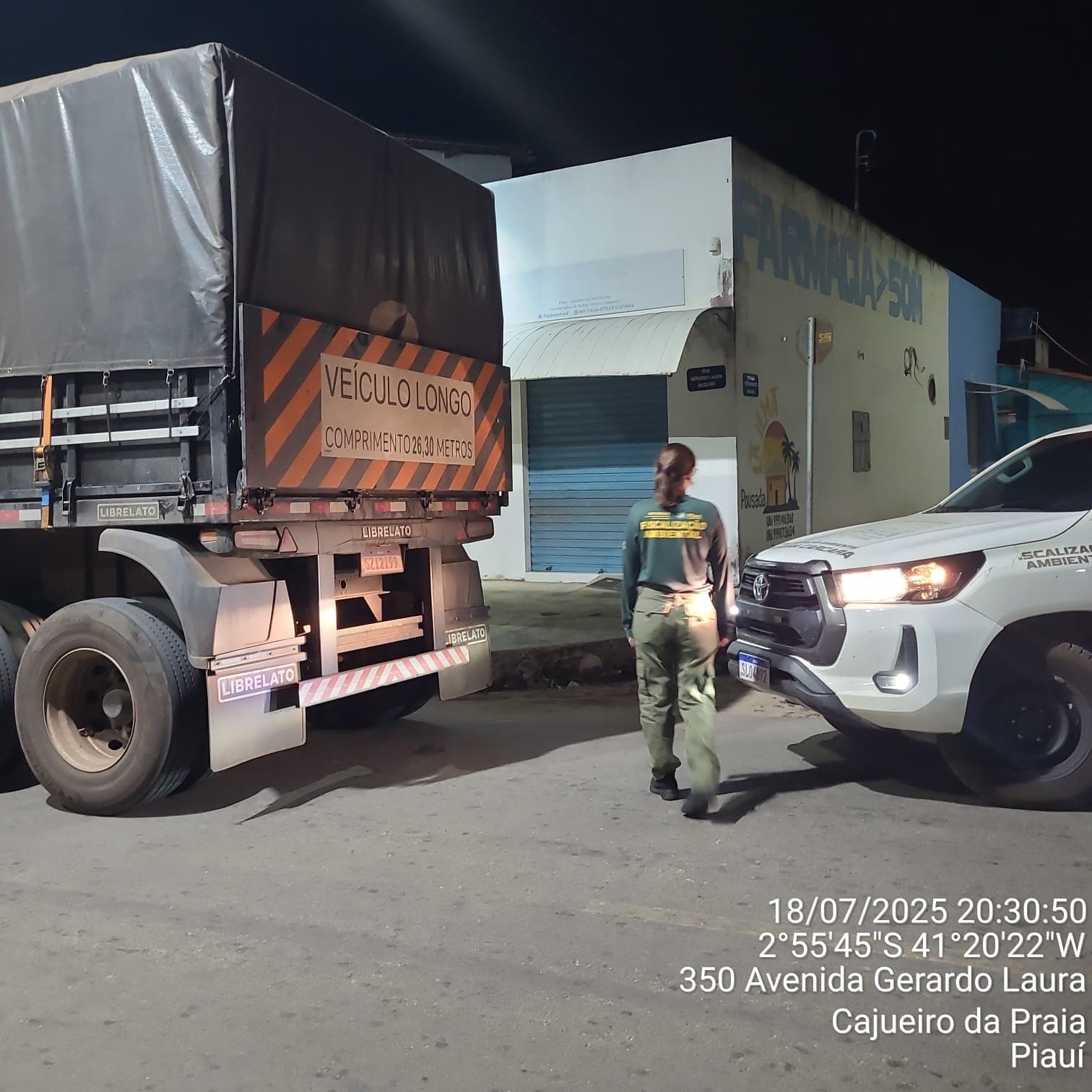 Auditara da Semarh durante a operação