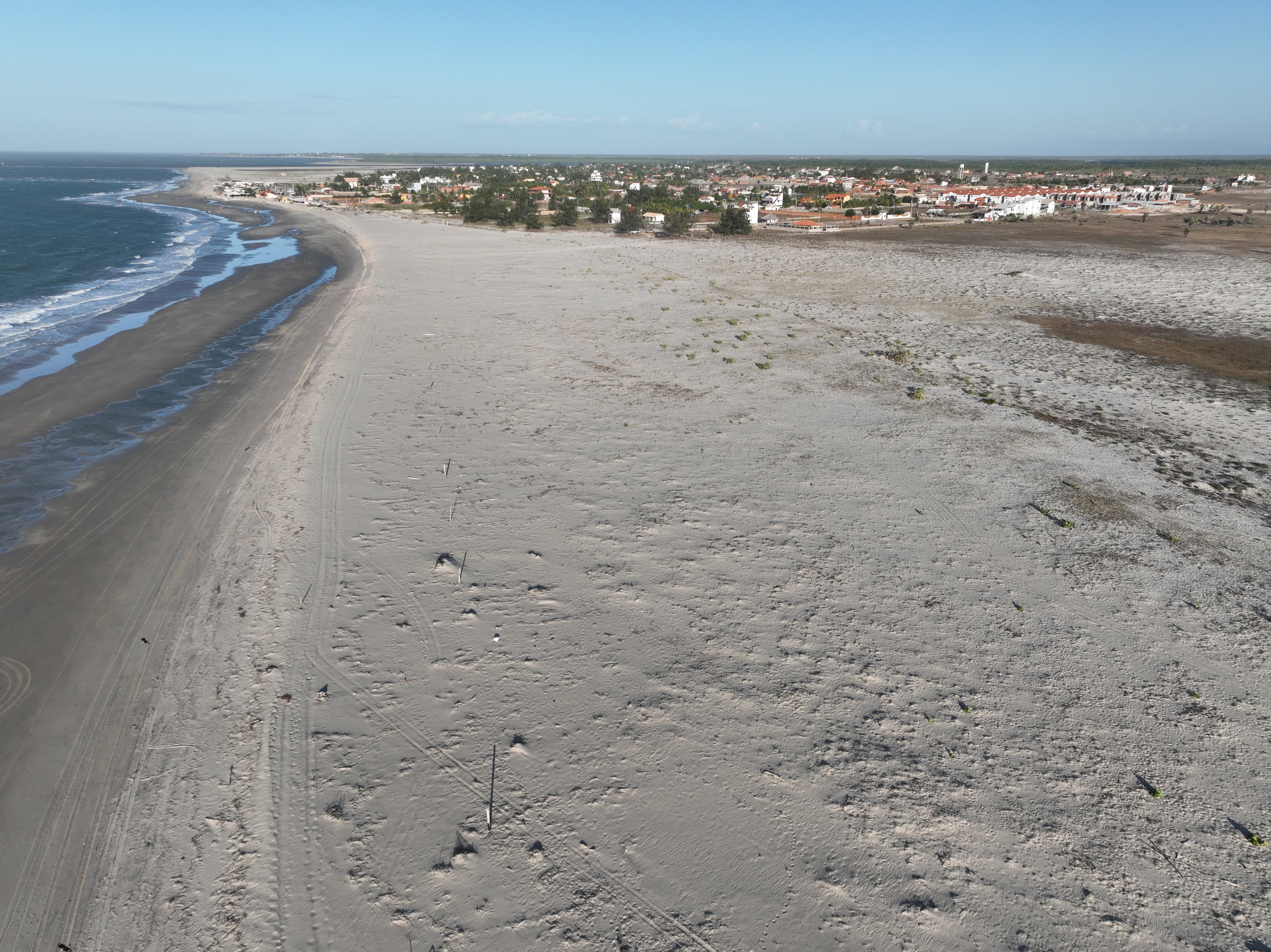 Faixa de areia sinalizada