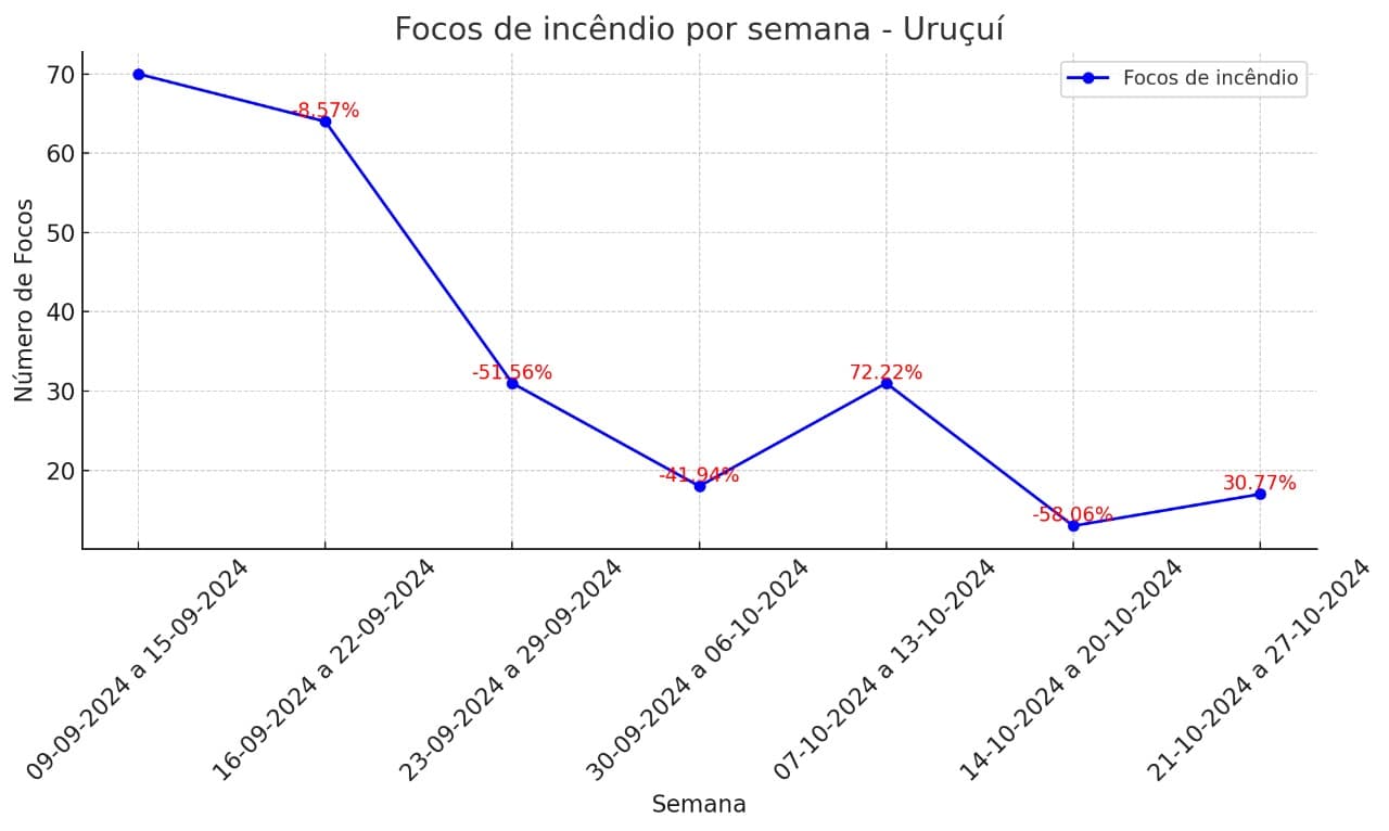 Previsão focos de calor em Uruçuí