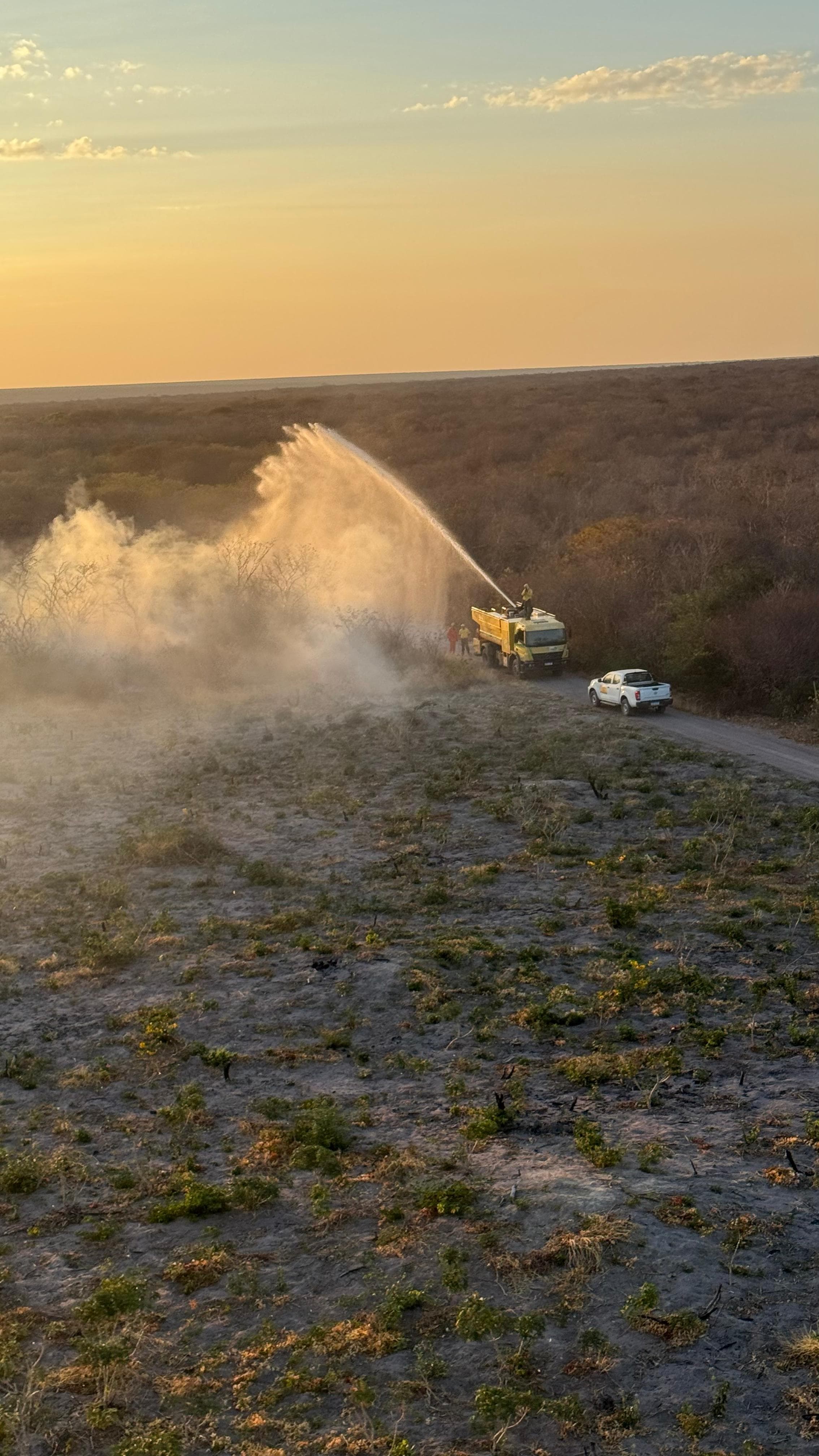 Brigadistas atuam no combate a incêndio no Corredor Ecológico de São Raimundo Nonato